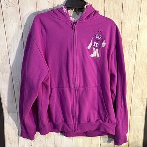 M&M'S Bold Purple Zip-Up Hoodie